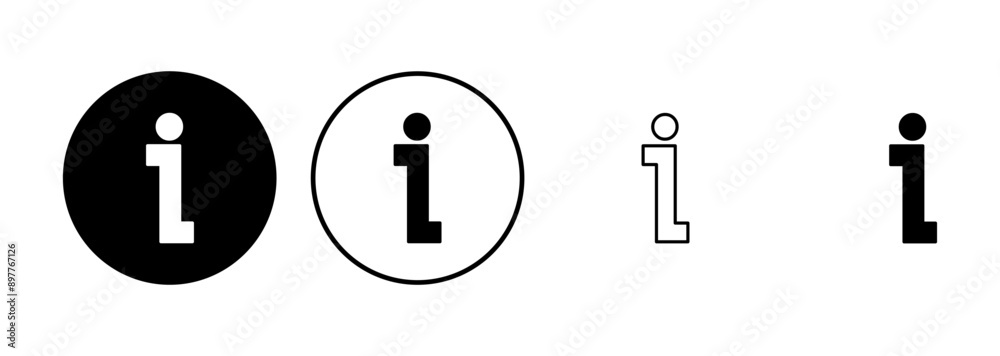 Info sign icon set. about us icon vector. Faq icon Info sign icon set. about us icon vector. Faq icon
