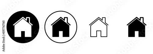 House icon set. Home icon vector