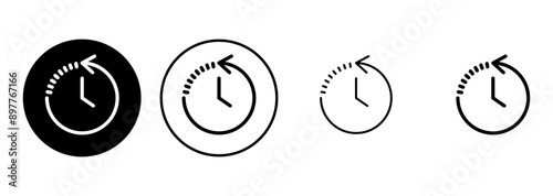 History icon set. recent event history