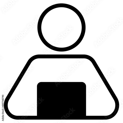 Icon of Person working from home on the computers