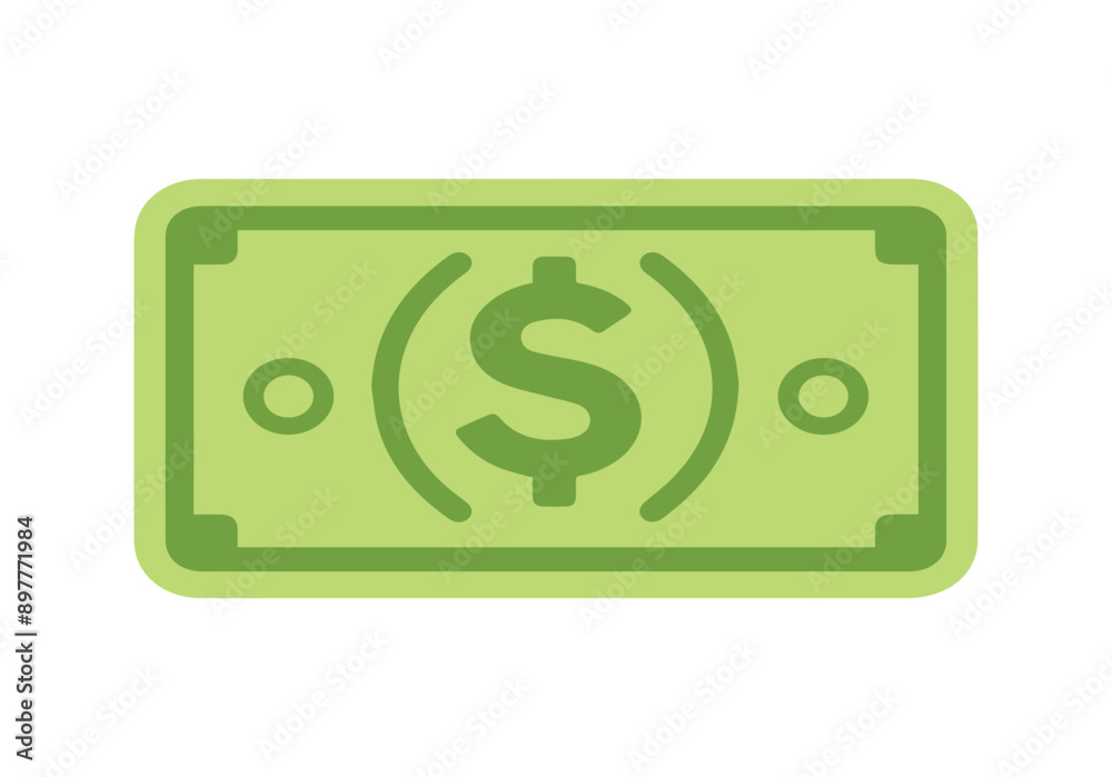 Dollar paper icon black and green color. banking cost marketing earn design. Dollar paper icon black and green color. banking cost marketing earn design.