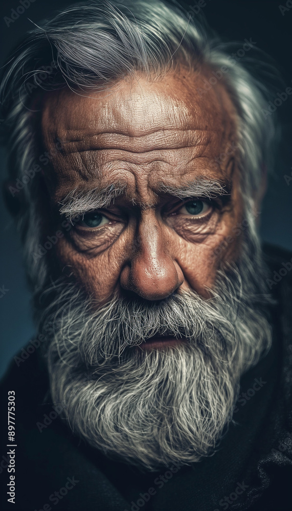 Retrato Cinemático de Homem de 60 Anos com Cabelos Grisalhos IA Generativa Retrato Cinemático de Homem de 60 Anos com Cabelos Grisalhos IA Generativa