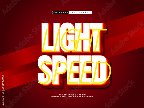 light speed editable text effect in race and speed text style