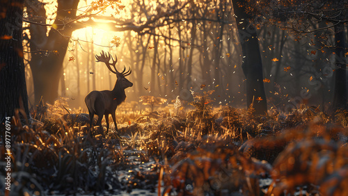 realistic high-resolution photo of forest, with detailed background