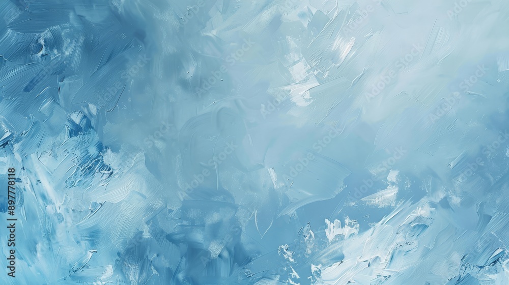 An abstract painting of a serene blue sky with fluffy white clouds. Ideal for creating calming backgrounds An abstract painting of a serene blue sky with fluffy white clouds. Ideal for creating calming backgrounds