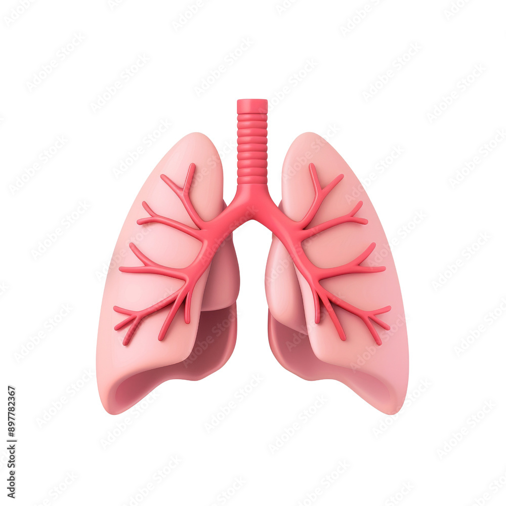 lung 3d icon illustration