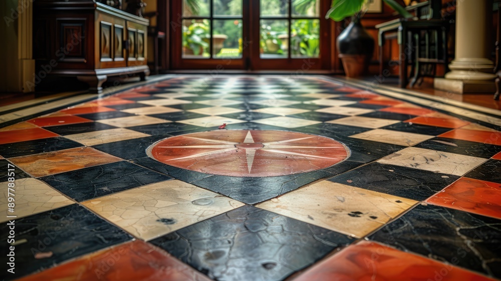 Find an interesting pattern in a tiled floor