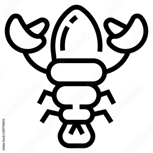 Lobster Icon For Illustration