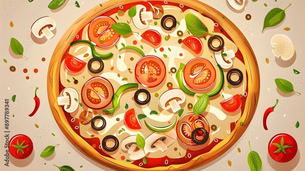 pizza vector flat minimalistic asset isolated vector style illustration pizza vector flat minimalistic asset isolated vector style illustration