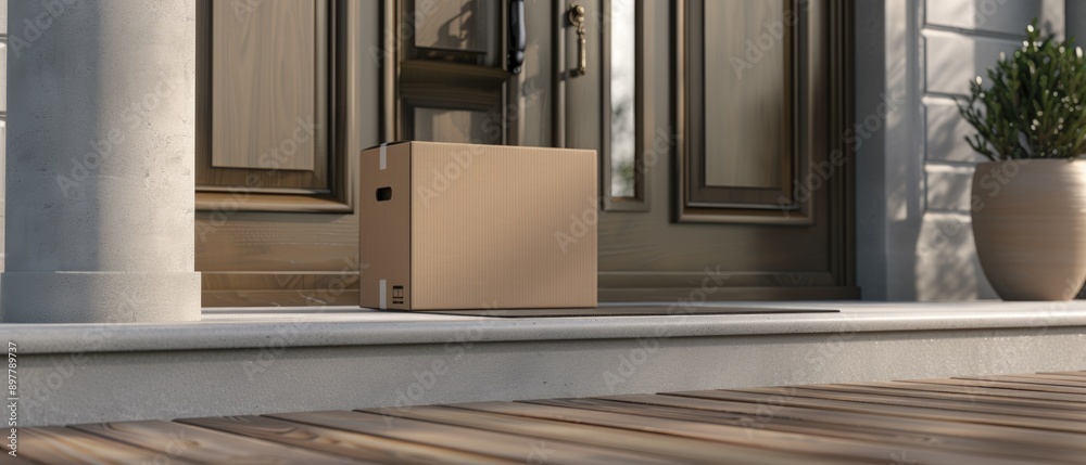 parcel box placed in front of the door parcel box placed in front of the door