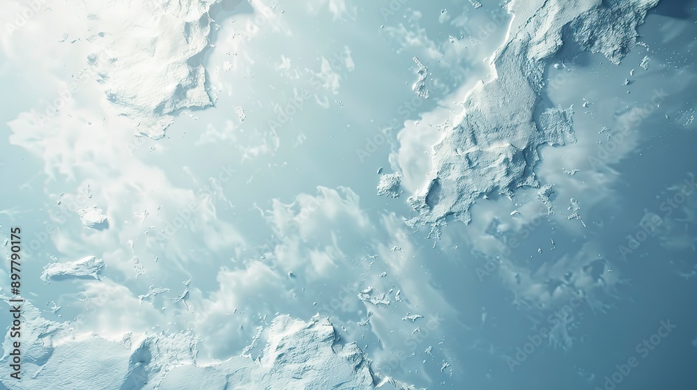 Fototapeta premium A light, sky blue epoxy wall texture with a calm, peaceful atmosphere