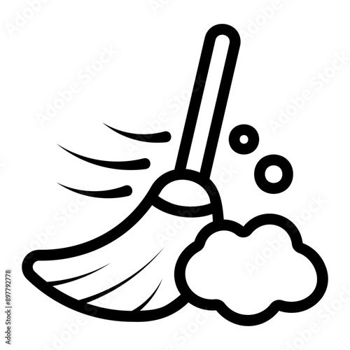broom Line Icon