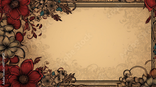 classic background, ornamental frame
