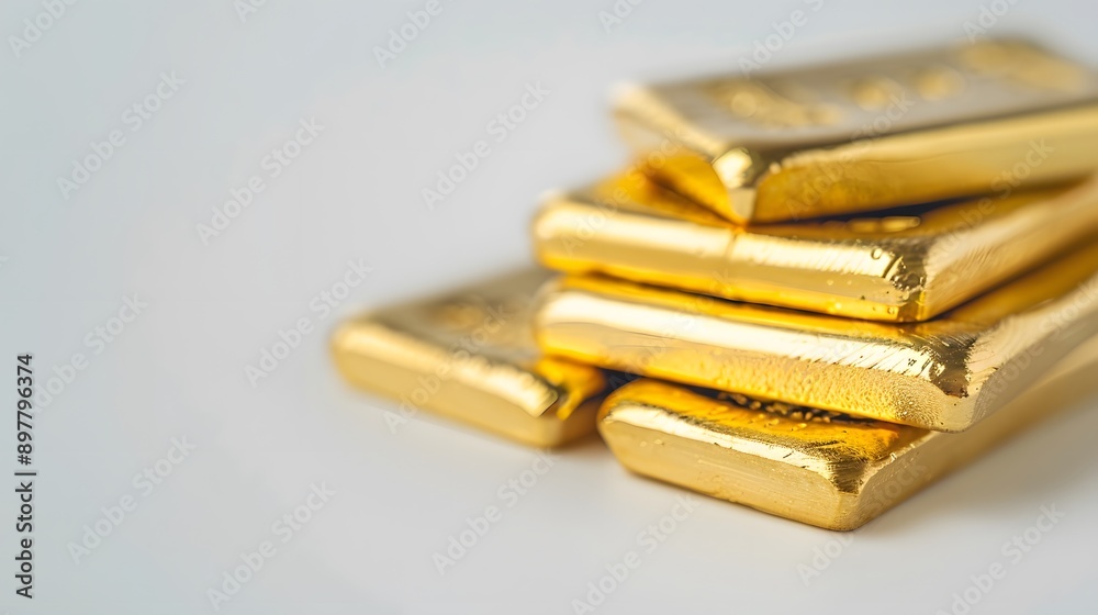 Gold bullion, illustration isolated on white Gold bullion, illustration isolated on white