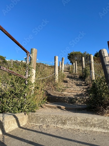 stair up from the beach