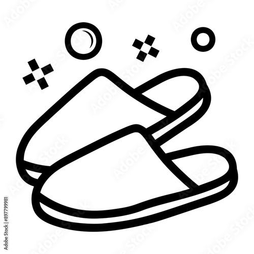 slippers Line Icon