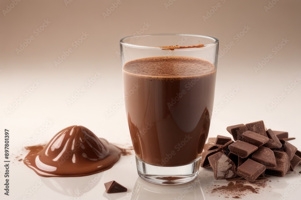 chocolate milk over a color background chocolate milk over a color background