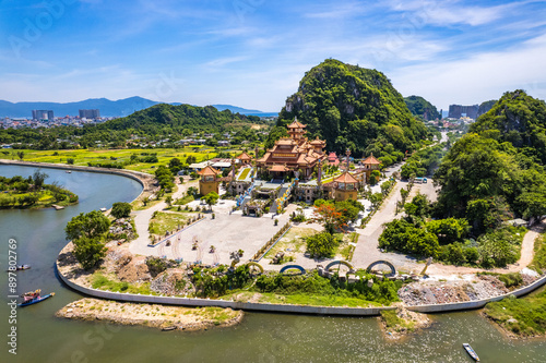 Quan The Am Pagoda in Da Nang, marble mountains, Vietnam
