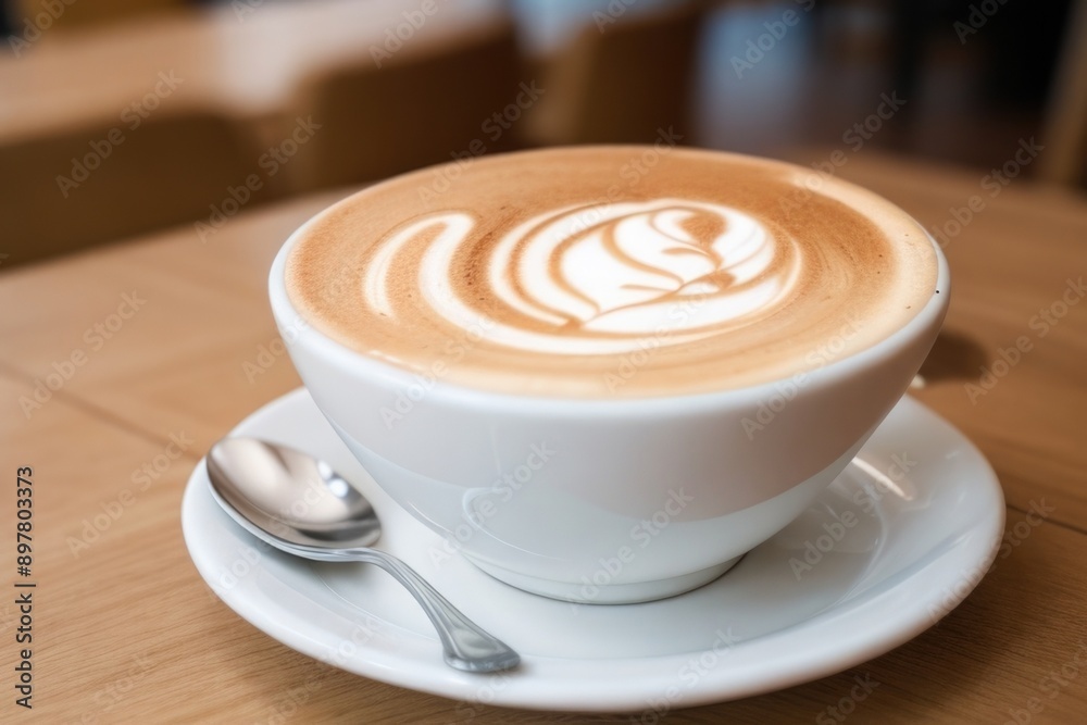 Coffee latte art in a coffee shop Coffee latte art in a coffee shop