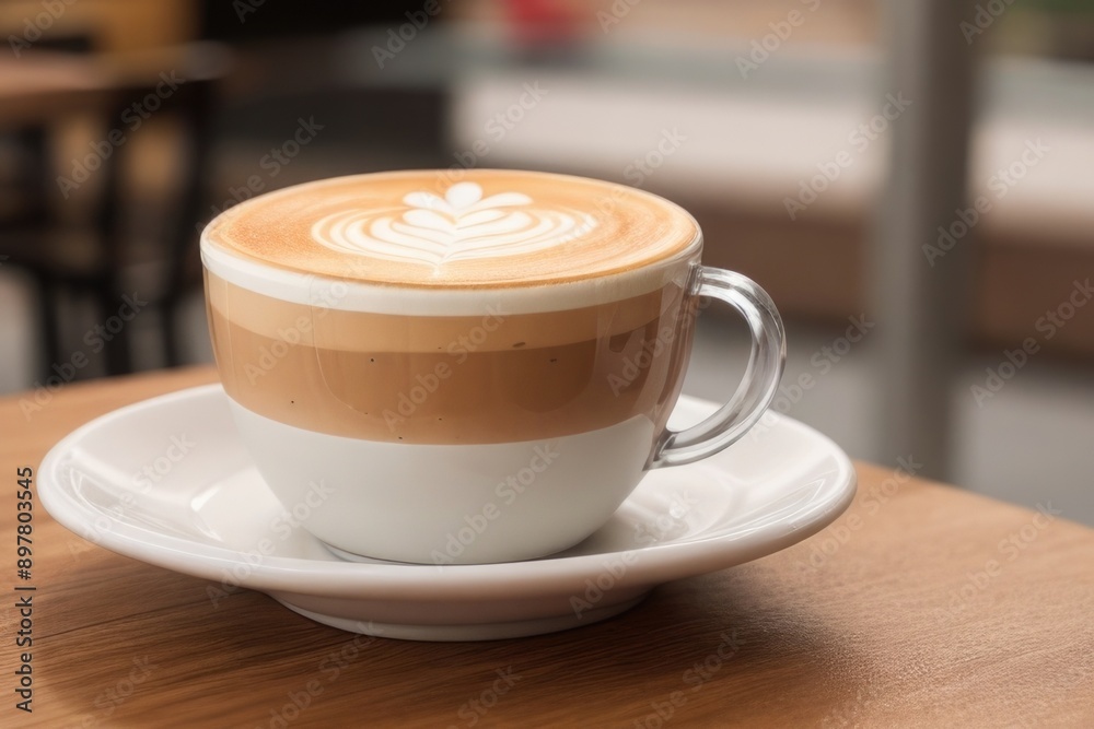 Coffee latte art in a coffee shop Coffee latte art in a coffee shop