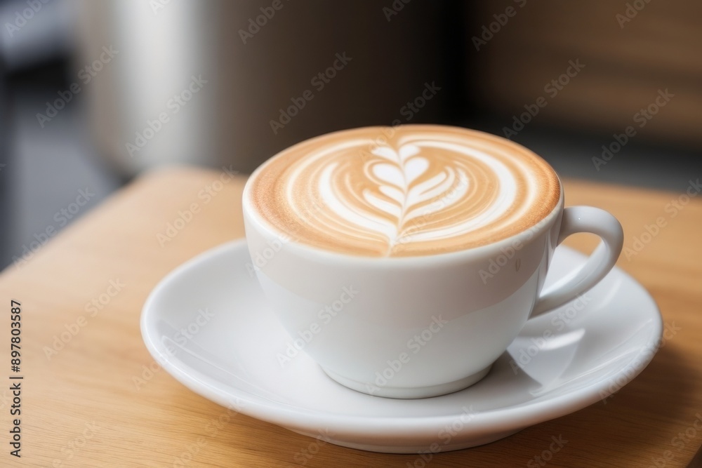 Coffee latte art in a coffee shop Coffee latte art in a coffee shop