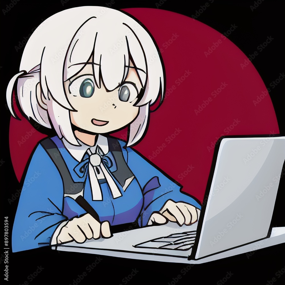 Old woman lady on laptop, yelling at the phone, enjoying the internet, older person, edna, Vector art, Old woman lady on laptop, yelling at the phone, enjoying the internet, older person, edna, Vector art,