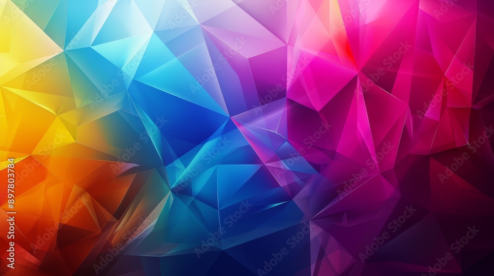 Obraz premium Colorful abstract geometric shapes in vibrant colors.