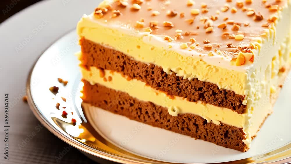 Peanut Butter and Chocolate Layer Cake with Ai generated.
Peanut Butter and Chocolate Layer Cake with Ai generated.