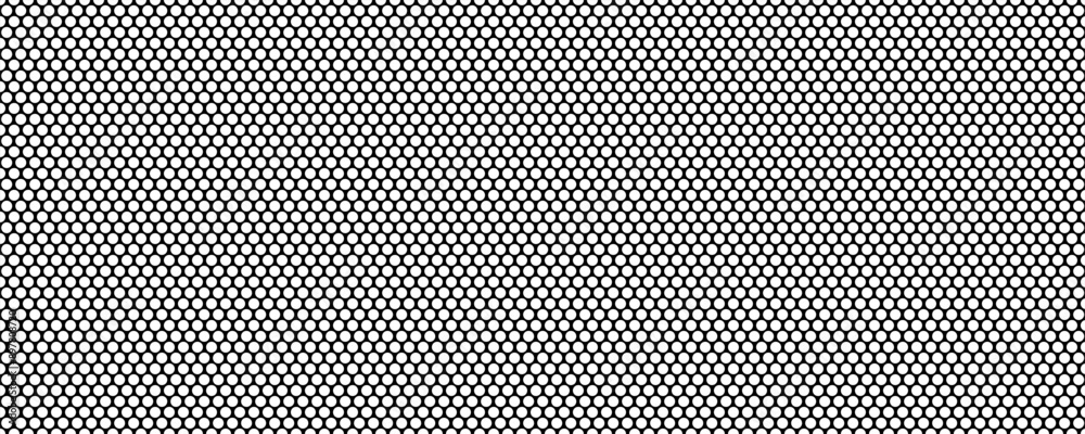 Black and white metal mesh seamless abstract pattern illustration.