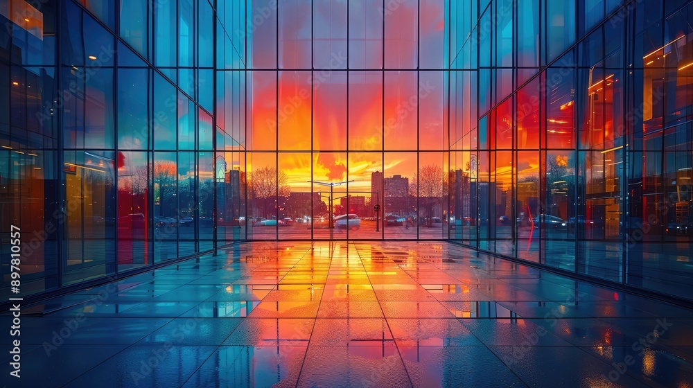 Photograph a reflection in a glass window