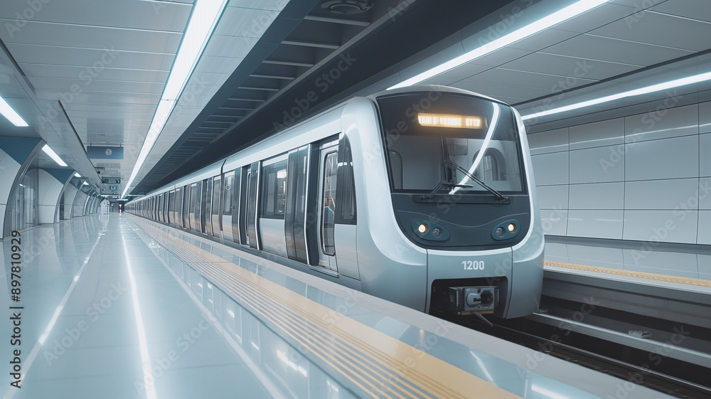 Fototapeta premium subway train in motion blur
