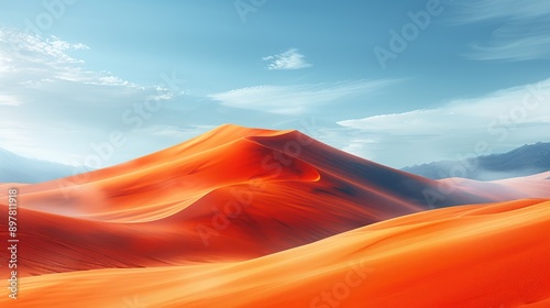 Obraz na płótnie Blurred desert landscape with dunes w salonie