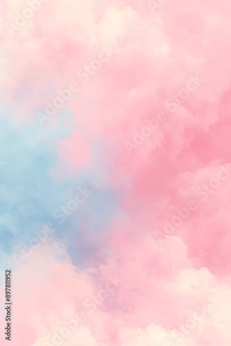 A playful gradient background with cotton candy colors. featuring soft pinks and blues. evoking a sense of fun and sweetness. ideal for children's content and festive designs © Tiffany