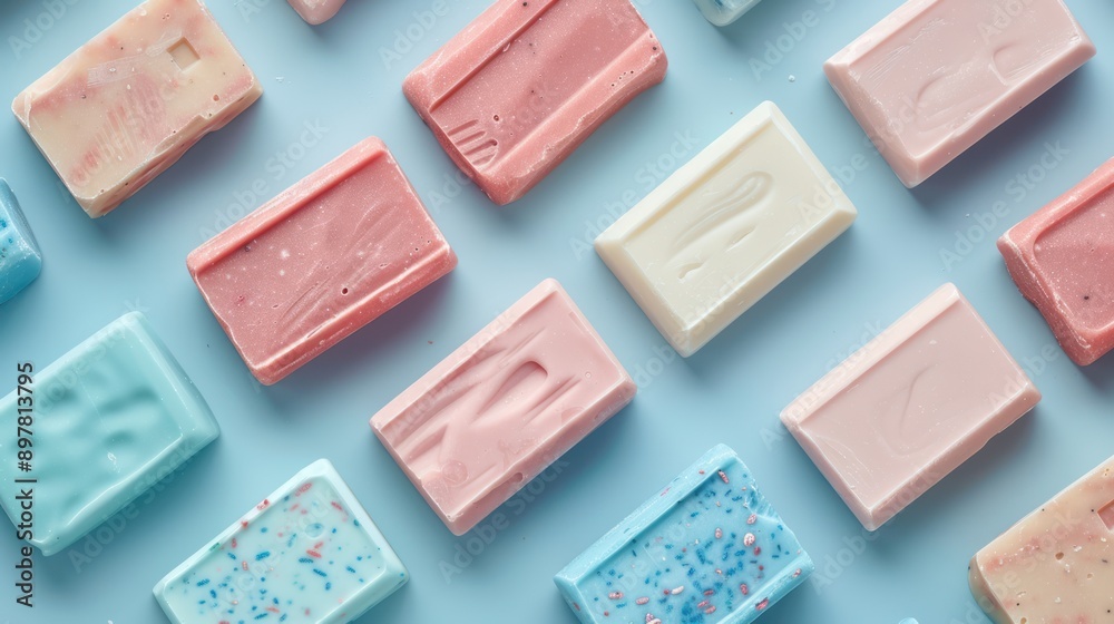 Contaminated Bathroom Soap Bars: A Close-Up of Germs and Bacteria Exposure, Generative Ai Contaminated Bathroom Soap Bars: A Close-Up of Germs and Bacteria Exposure, Generative Ai