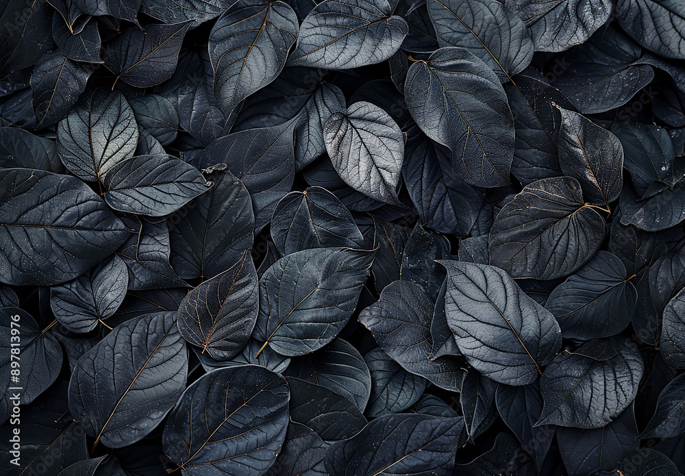 Moody Dark Leaves Background with Rich Texture and Contrast Moody Dark Leaves Background with Rich Texture and Contrast