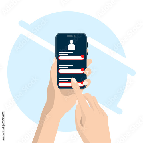 concept of complete profile form and personal data. online registration, fill in personal data, complete profile data information. registrants try to fill out the registration form. flat vector.