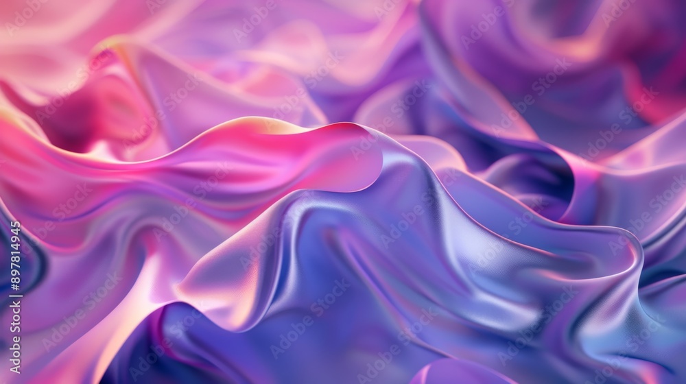 Fototapeta premium Abstract background with flowing, iridescent, pink and purple colors. Perfect for backgrounds or design elements.