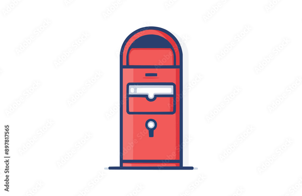 Colorful letter box icon isolated on white background. Colorful letter box icon isolated on white background.