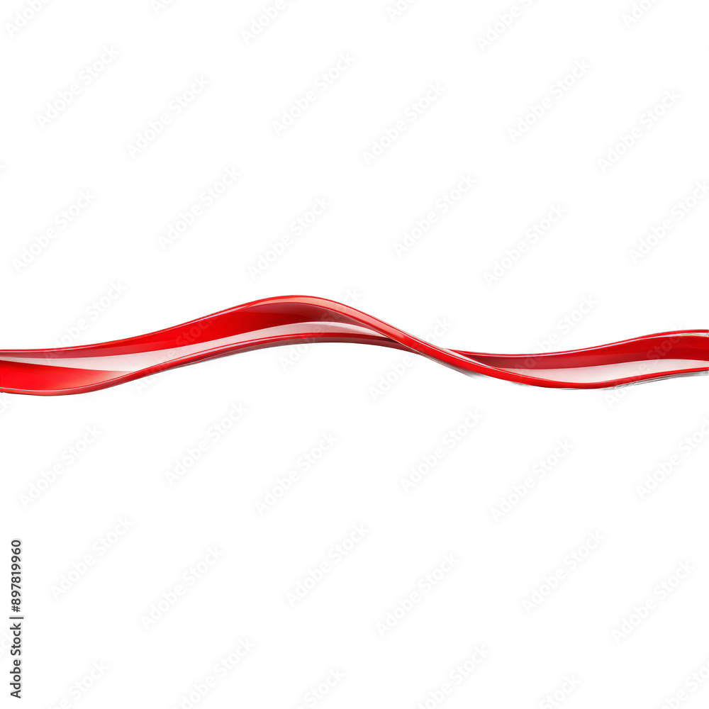A red ribbon with white stripes A red ribbon with white stripes