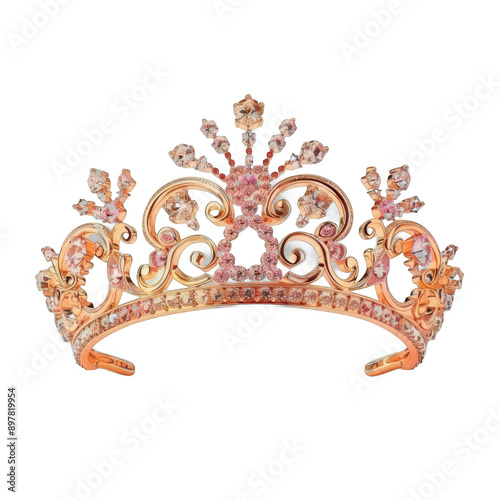 Shimmering Princess Crown. Royalty and Elegance concept photo