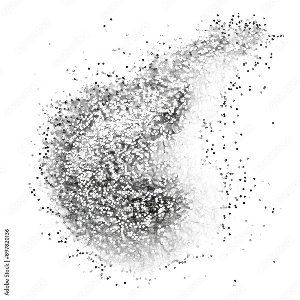 Fototapeta premium Embrace the Glittering Silver Delight. Sparkling silver glitter isolated on transparent background concept