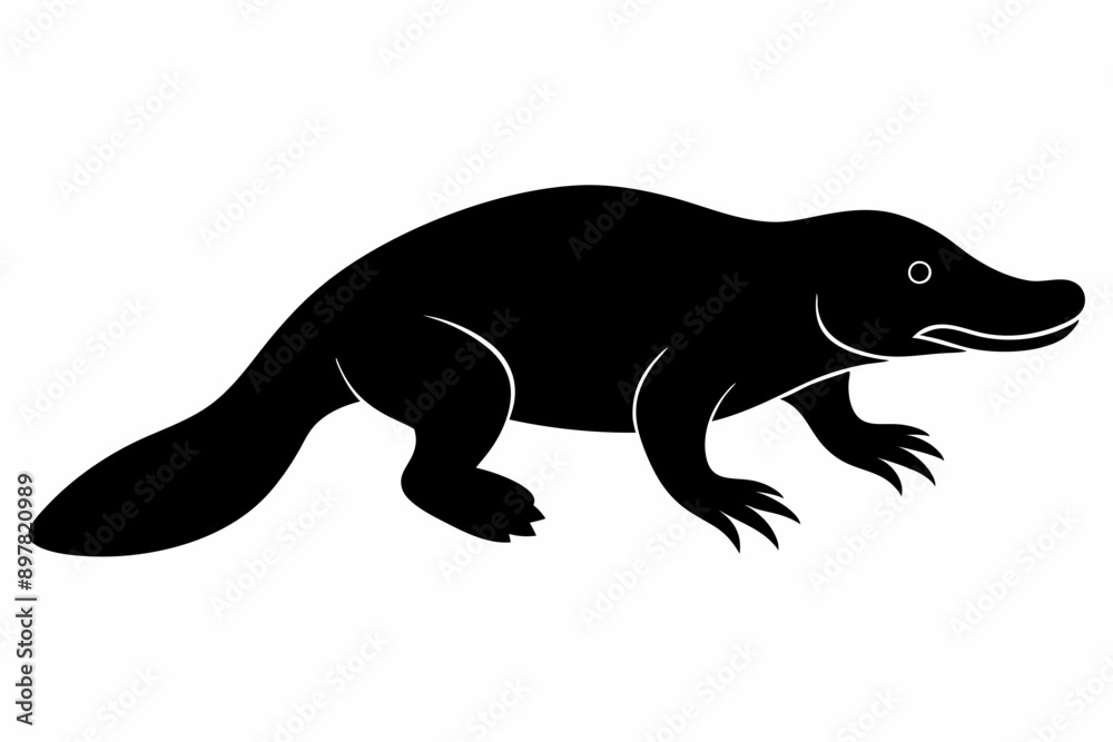 Platypus silhouette black vector artwork illustration
Platypus silhouette black vector artwork illustration