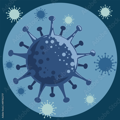 vector illustration of a virus