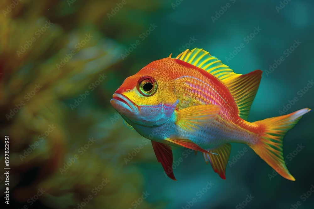 Vibrant Tropical Fish in Coral Reef Vibrant Tropical Fish in Coral Reef