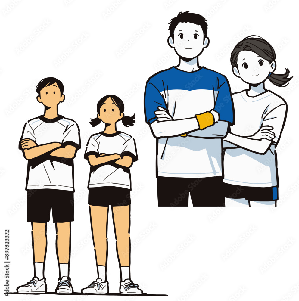 スポーツ選手のシンプルイラスト スポーツ選手のシンプルイラスト