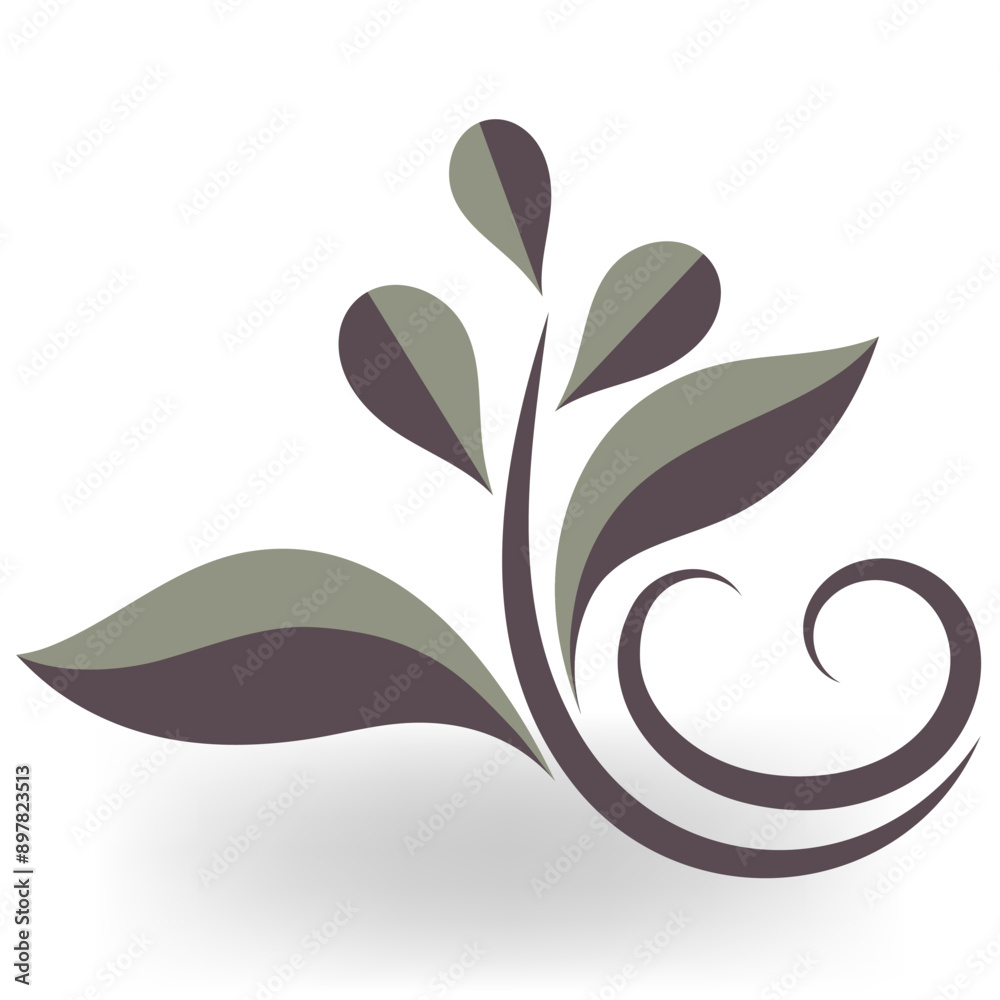 A leafy green plant with a purple stem A leafy green plant with a purple stem