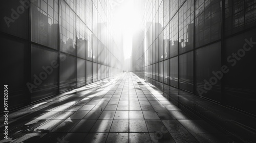 Obraz na płótnie Shoot the interplay of light and shadow on a building w salonie