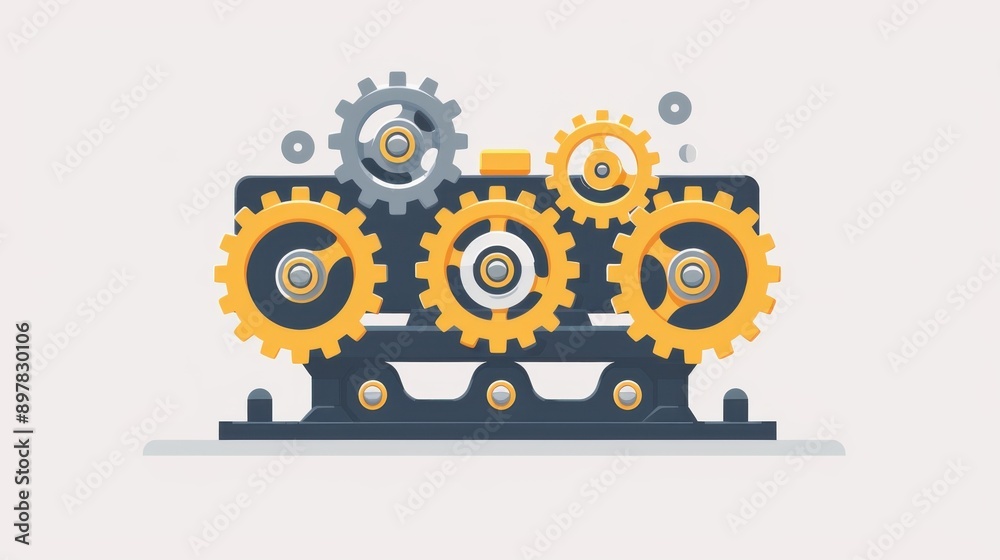 A collection of colorful gears illustrating mechanical engineering, innovation, and teamwork in a modern design. A collection of colorful gears illustrating mechanical engineering, innovation, and teamwork in a modern design.