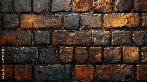 Obraz na płótnie Shoot the texture of an old brick wall w salonie