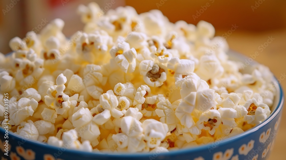 Close-Up of a Bowl of Buttery Popcorn Close-Up of a Bowl of Buttery Popcorn